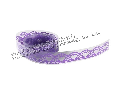 Plastic film laser engraving hollow lace tape